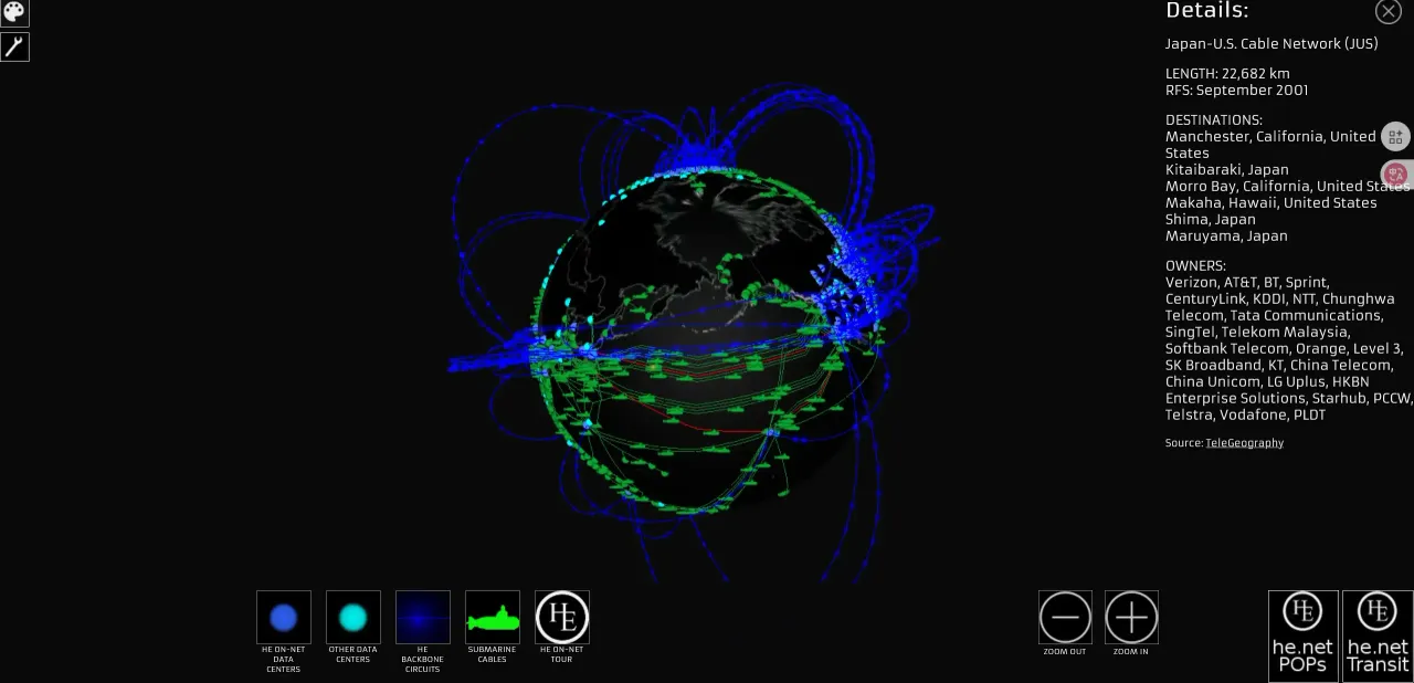 HE 3D Network Map - 3D 地图可视化